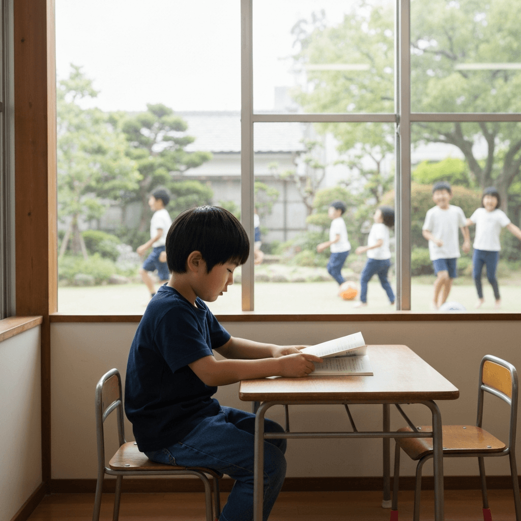 スポーツよりも読書が好きな子ども