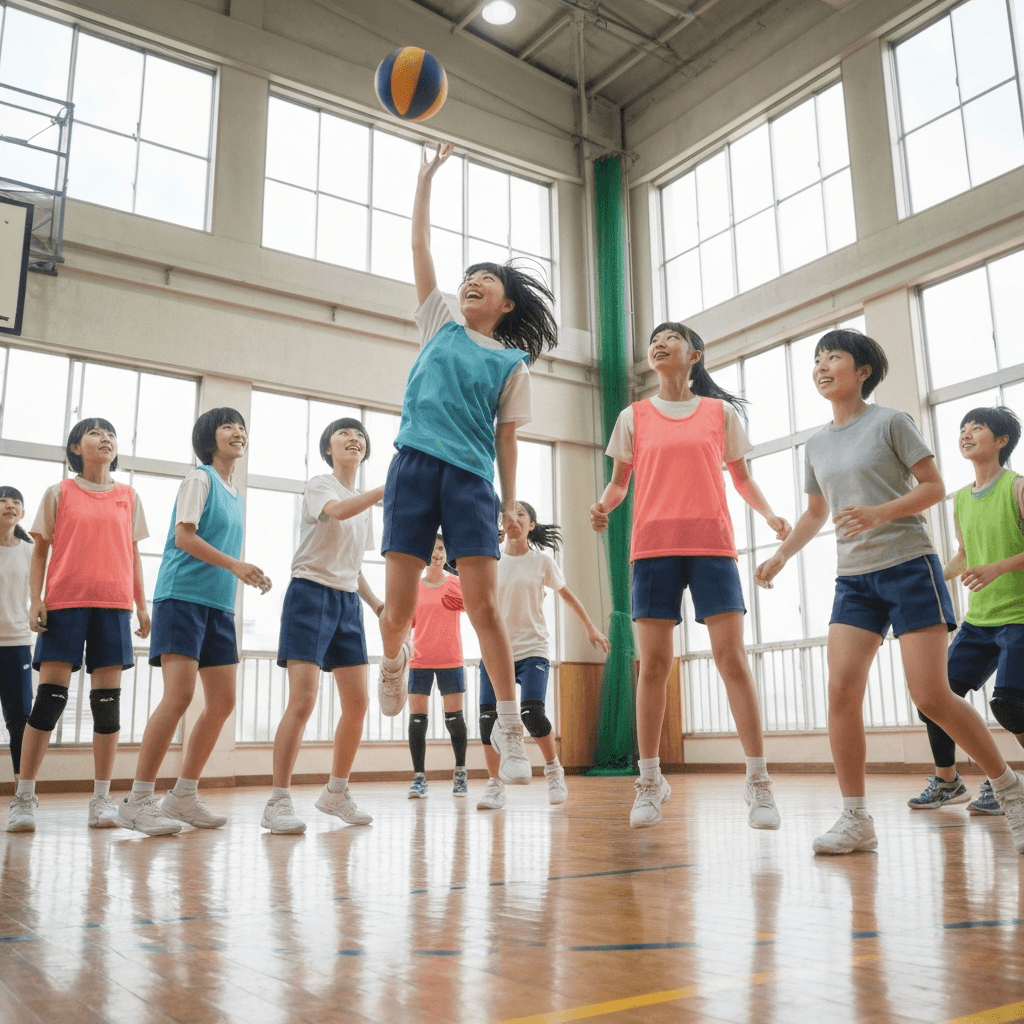 スポーツを楽しむ女の子たち