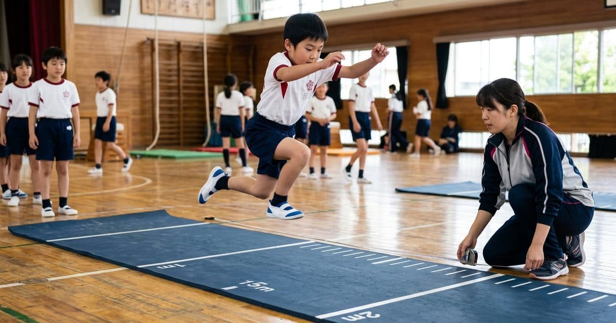立ち幅跳びの平均は?小学生・中学生の全国平均と得点表